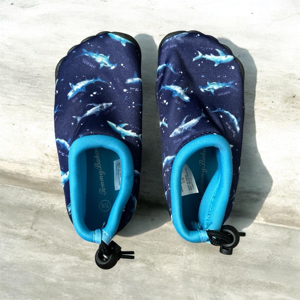 Tommy Bahama Kids Water Shoes with Shark Design - Navy